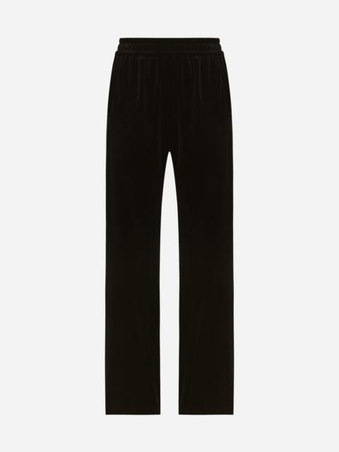 Velvet jogging pants