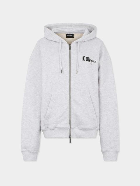 ICONIQUE BOYFRIEND FIT ZIPPED HOODIE