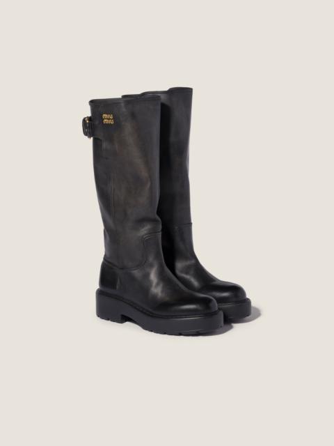 Leather boots