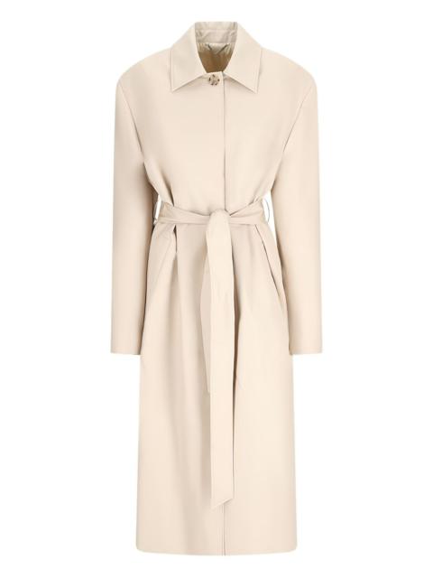 belted cotton coat