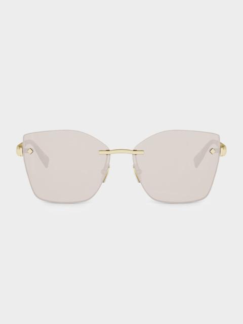 Tubogas 59mm Metal Square Sunglasses