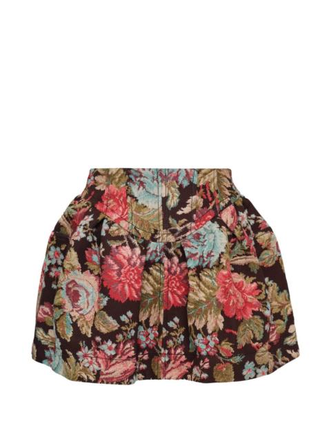 floral-print wired skirt