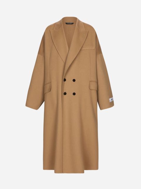 Double-breasted double cashmere coat