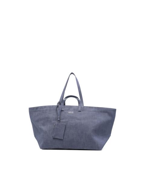 top handle toile tote bag