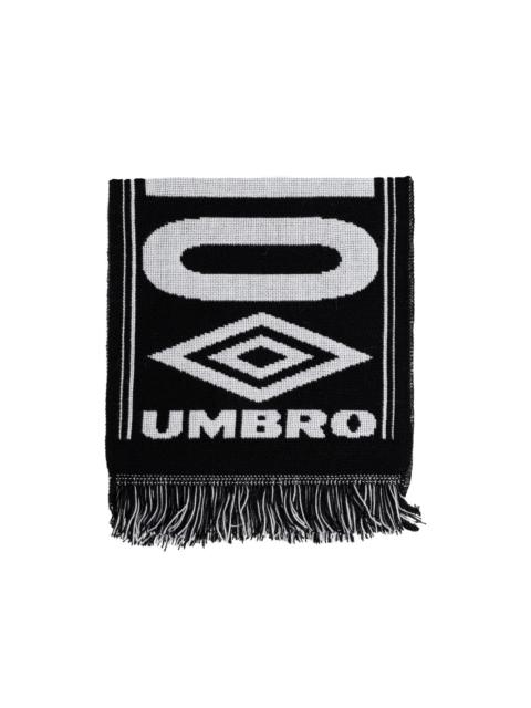 logo-print fringed-hem scarf