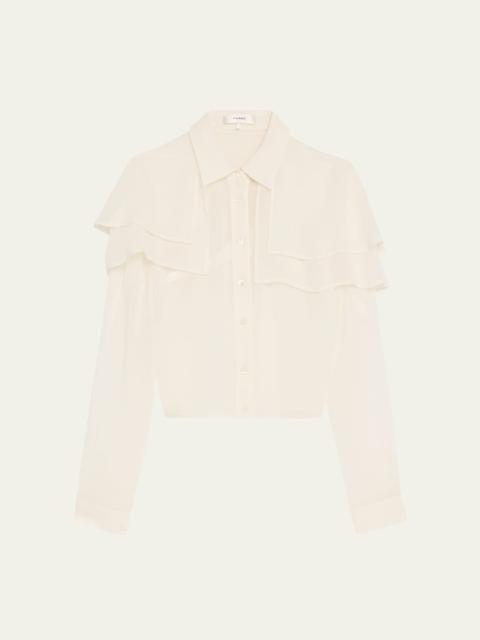 The Silk Cape Blouse