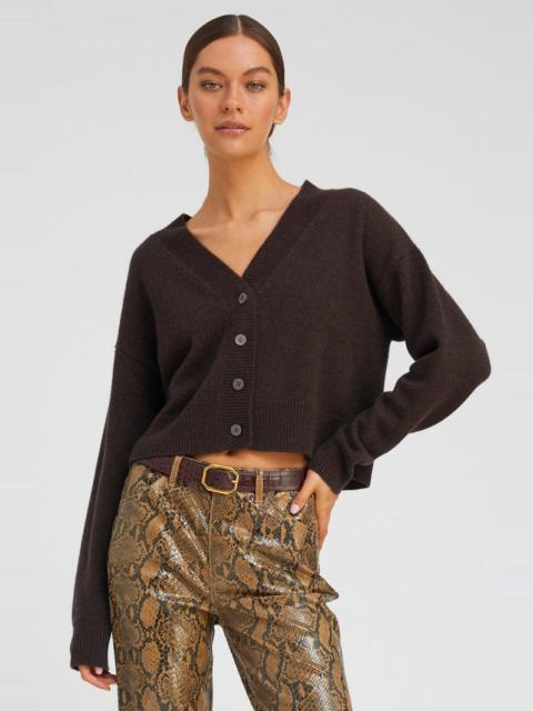 COFFEE CASHMERE MIA CARDIGAN