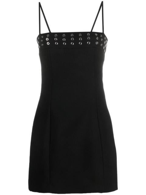 eyelet-embellished minidress