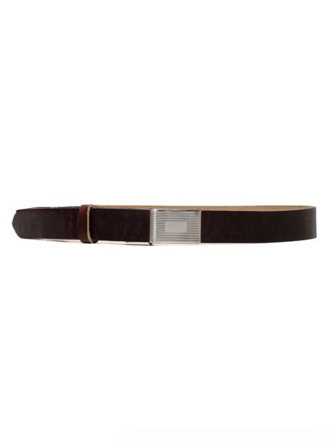 Plate Belt Horween Leather Brown