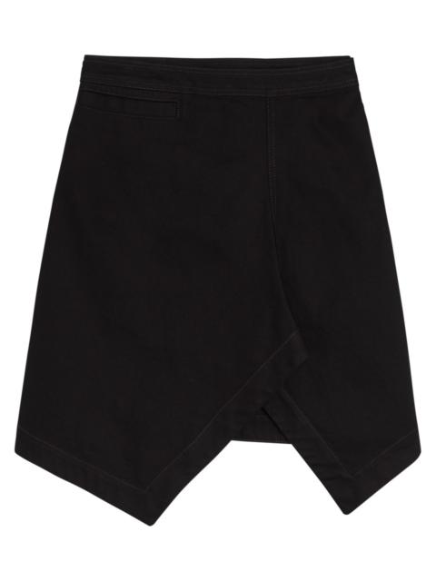 Lemaire Asymmetric Denim Mini Skirt