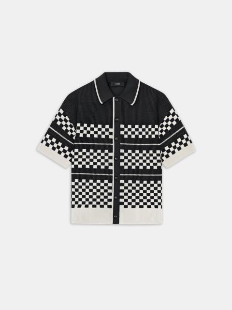 CHECKERED MESH SHIRT