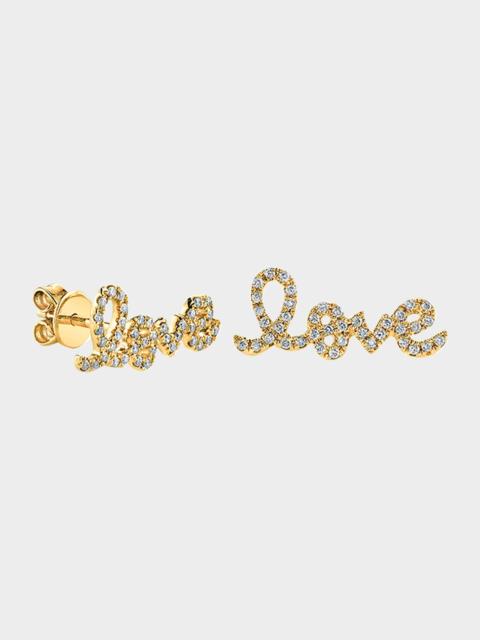 Pave Diamond Love Single Stud Earring