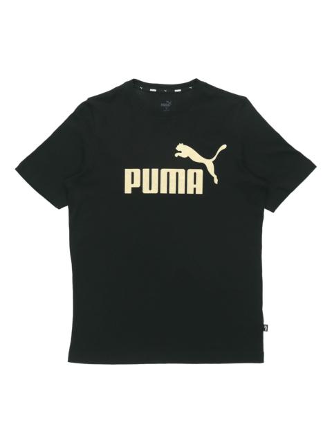PUMA Essentials Metallic Logo T-Shirt 'Black' 845573-01