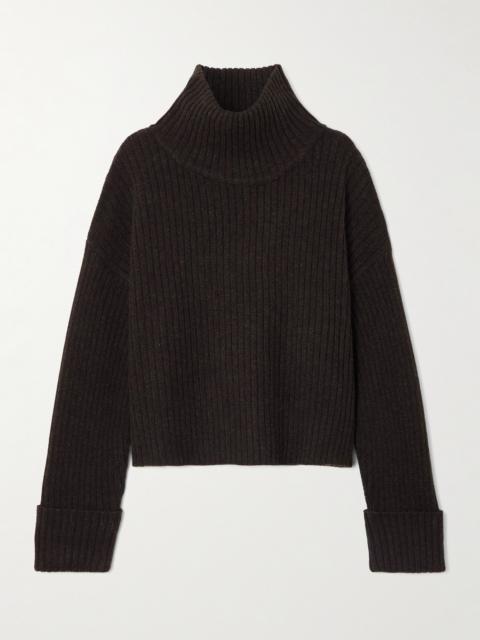 Galway Ribbed Cashmere Turtleneck Sweater