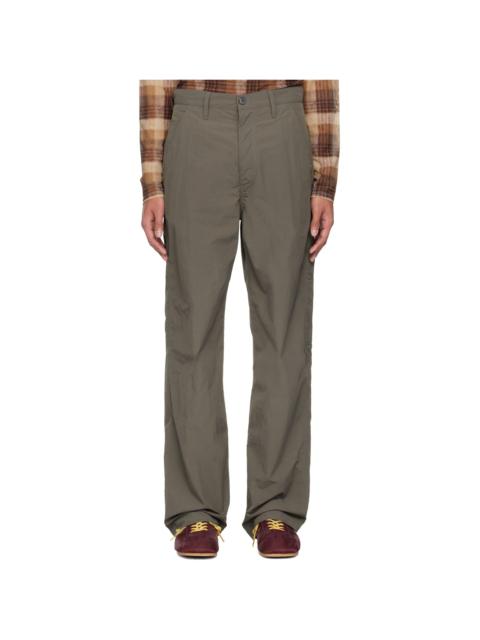Khaki Crinkle Cargo Pants