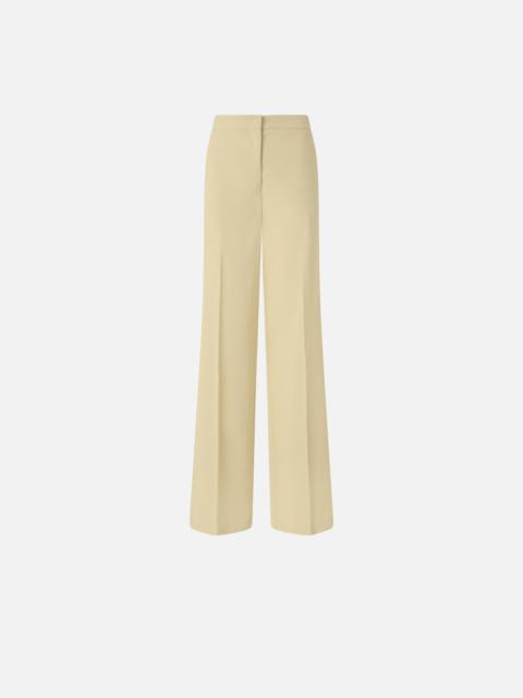 STRETCH LINEN PLEATED TROUSERS