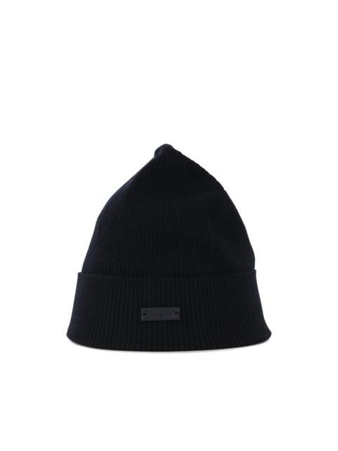 ribbed wool beanie