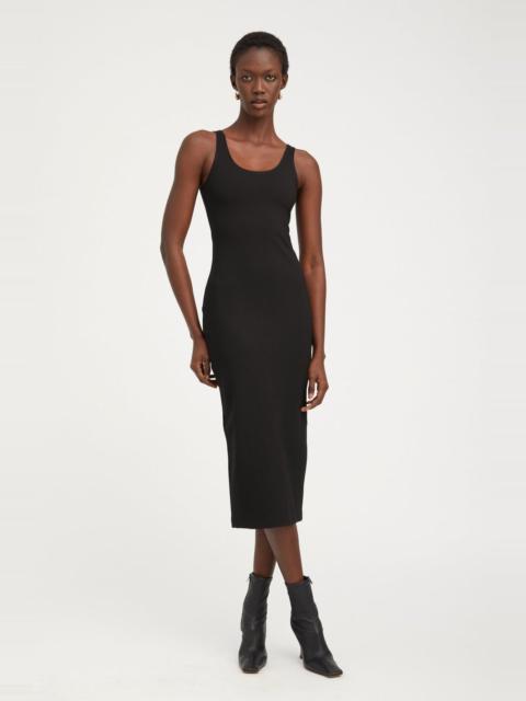 BLACK SCOOP NECK DRESS