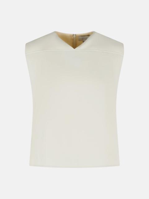 'DAIKA' VISCOSE AND IVORY WOOL BLOUSE