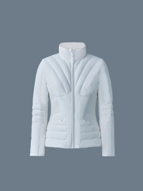 ALMA Smocked detail light down jacket