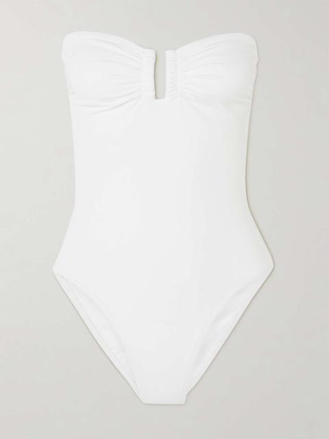 Les Essentiels Cassiopée bandeau swimsuit White