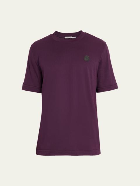 Men's Leather Logo Crewneck T-Shirt