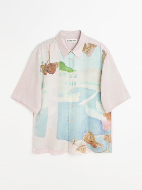 Beyond Shirt Shortsleeve Marina Vista Print Cotton Silk