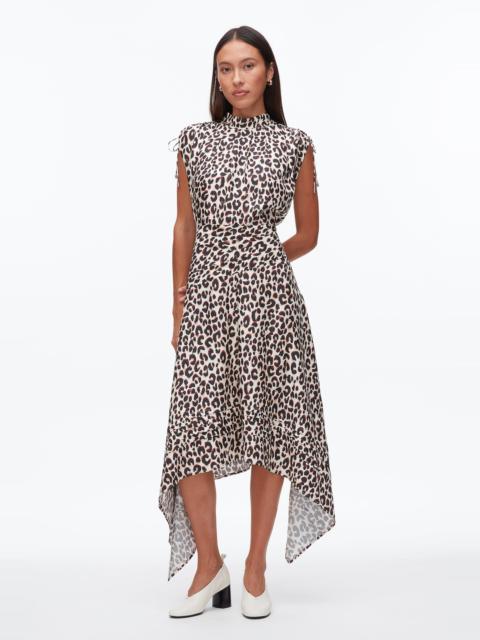 Leopard Ruched Handkerchief Dress