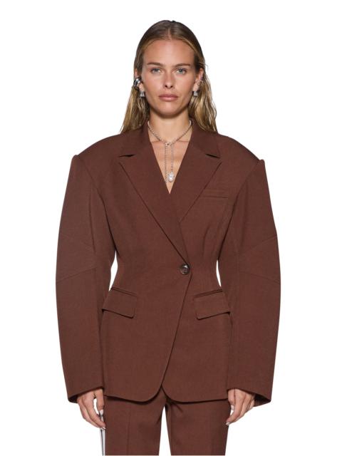 DARE CINCHED BLAZER CHOCOLATE