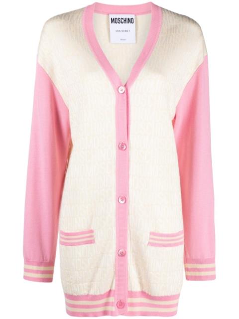 monogram-jacquard cardigan