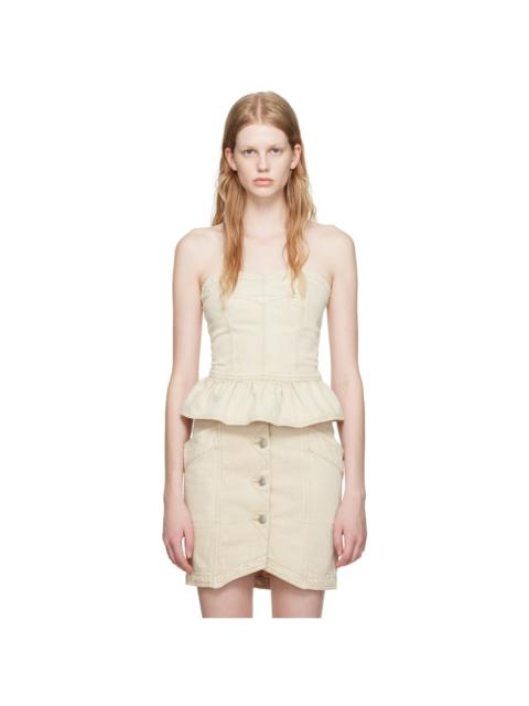 Beige Solizinia Denim Camisole