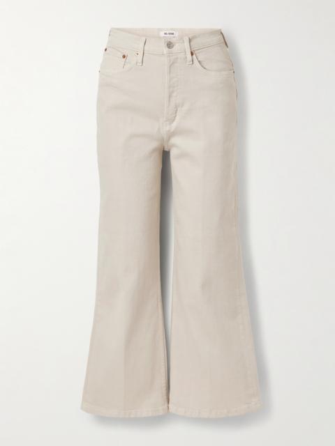 Cropped High-rise Flared Jeans