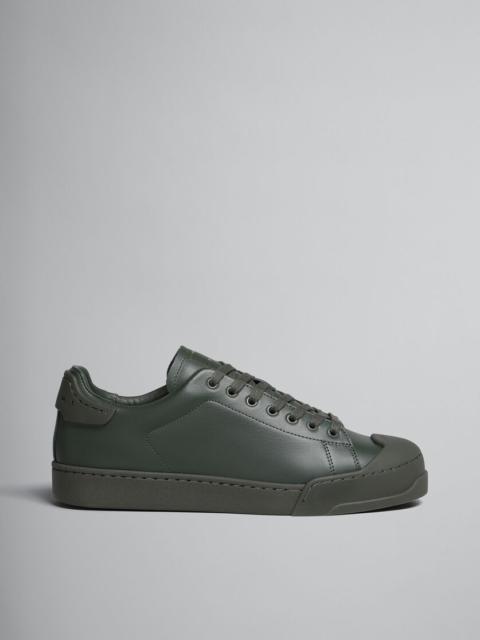 DADA BUMPER SNEAKER IN GREEN LEATHER