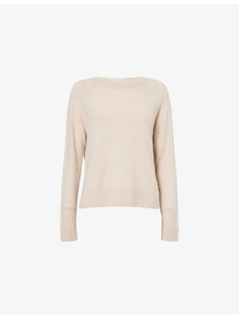 Raglan-Sleeve Round-Neck Cashmere Jumper