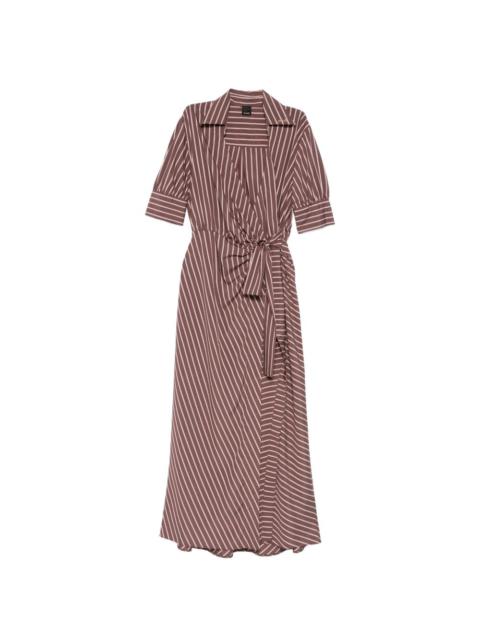 striped maxi shirt dress
