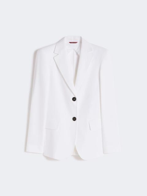 Double cotton crêpe blazer - WHITE