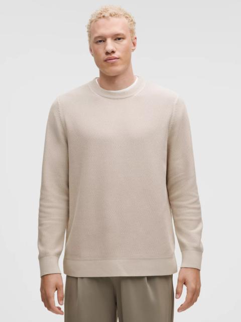 Textured Knit Crewneck Sweater