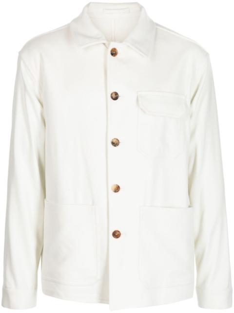 buttoned cotton shirt jacket