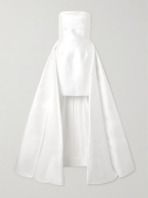 Trina Strapless Layered Satin-twill Gown