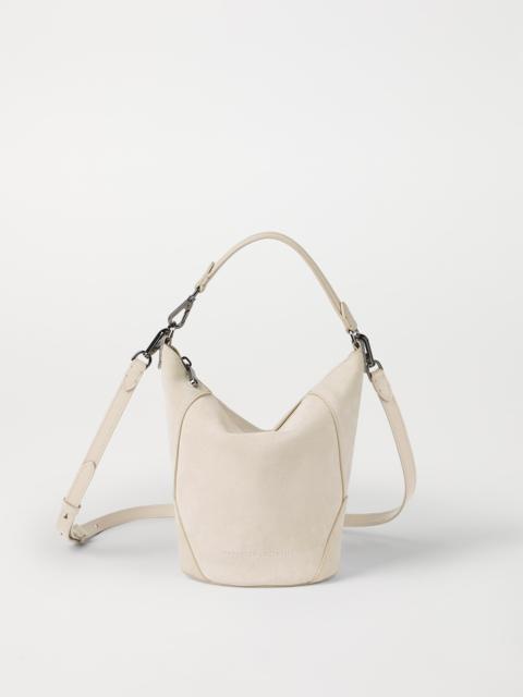 BC Duo bucket bag in suede with monili