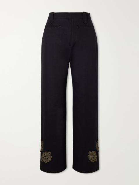 Looped Frog Wide-leg Jeans
