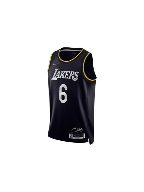 Nike NBA L.A. Lakers LeBron James Black MVP Swingman Jersey Black