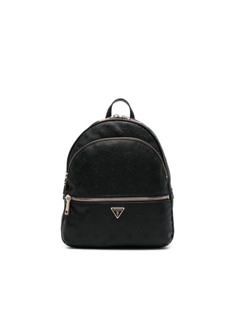 Manhattan embossed zip backpack