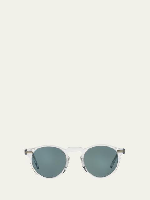 Gregory Peck Round Acetate Sunglasses