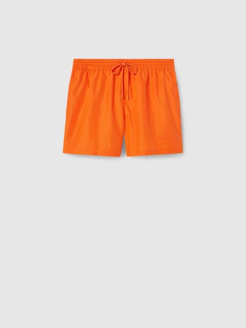 Technical poplin swim short