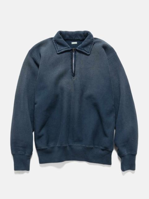 Vintage Half Zip Sweatshirt Blue