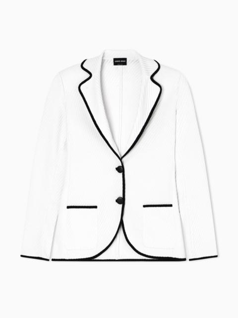 SINGLE-BREASTED SILK-JERSEY JACKET