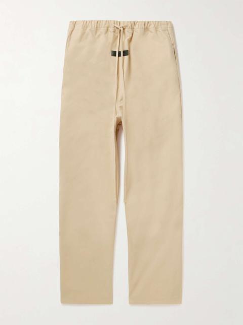 Logo-Appliquéd Cotton-Blend Twill Drawstring Trousers