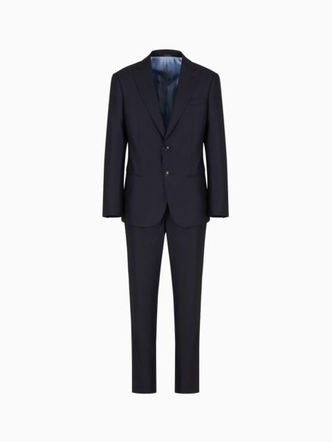 SOHO LINE SINGLE-BREASTED SUIT IN MICRO-GINGHAM WOOL