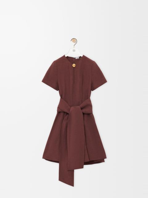 Pebble dress in viscose and linen